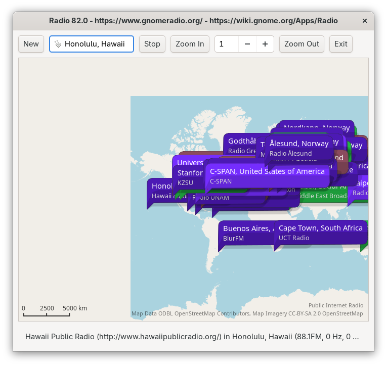 GNOME Radio is a free internet radio
                application for GNOME featuring
                international radio stations,
                audio visualization and interactive maps.